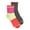 Mulit Pink, variant on MUK LUKS Women's Compression Nylon Quarter Crew Socks, 2-Pack, Shoe Sizes 6-10