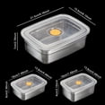 thumbnail image 5 of Shoreew Stainless Steel Food Box with Leak-Proof Lids Stackable Metal Snack Box Refrigerator Dishwasher Safe Bento Box, 5 of 7