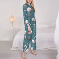 thumbnail image 3 of Balery Flamingo Conjunto de Pijama con Estampado para Mujer, Conjunto de Dos Piezas con Manga Larga, Ropa de Dormir Suave con Bolsillos, Pijamas Cómodos-X-Large, 3 of 7