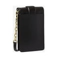 thumbnail image 4 of Michael Kors Carmen Small Faux Leather Phone Crossbody Bag 35T2GNMC5L-001 (Black), 4 of 5