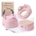 thumbnail image 1 of Bacinica 3 en 1 para Niños Esquimal, Asiento Entrenador Portátil, Antideslizante, Inodoro Infantil de 6 Meses a 4 Años, Rosa, 1 of 8