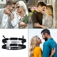thumbnail image 4 of Vnox Magnetic Couples Bracelet, Adjustable Matching Macrame Bracelets, Stainless Steel Distance Relationship Bracelet, BF and GF Gifts, 4 of 7