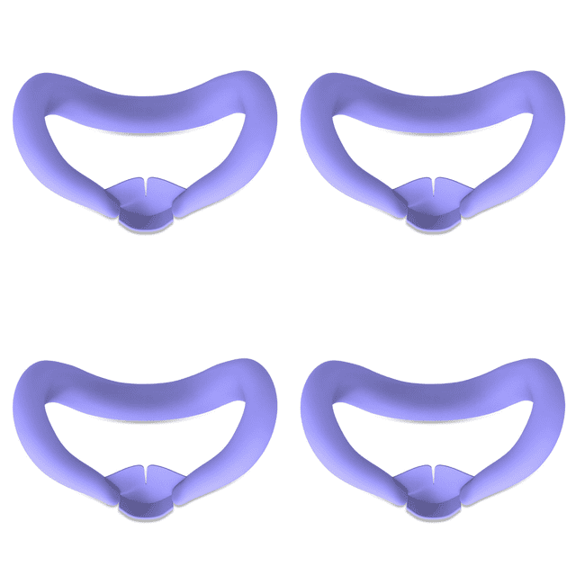 Almohadilla facial de máscara de silicona Almohadilla de cubierta facial a prueba de luz para Meta Quest 3 (púrpura)
