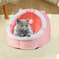 thumbnail image 5 of Cat Beds for Indoor Cat Pet Beds for Cats and Small Dogs Cat Bed Cave Pet Plush Tent House for Cats Kitten Dogs Puppy and Rabbit Pink Sizes-M, 5 of 6