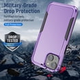 thumbnail image 3 of Entronix Heavy Duty Case Compatible with iPhone 14 Plus, Slim Hard Cover, Purple, 3 of 9
