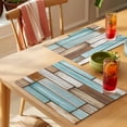 thumbnail image 4 of Vintage Wood Grain Placemats Set of 1, Green Brown Board Farmhouse Non-Slip Place Mats Washable Table Mats for Kitchen Dining Table Decorations Indoor/Outdoor, 4 of 9
