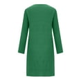 thumbnail image 5 of Blmnix Moomoo Nightgowns for Women Christmas Long Sleeve Sleepwear Crew Neck Comfy Green Sleep Dress, 5 of 6