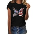 thumbnail image 2 of Goodtrade8 American Flag T Shirts for Women Summer July 4th Pullover Red White and Blue Independence Day , Graphic Red White and Blue Fashion Short Sleeve Juniors Tops Crew Neck, 2 of 4