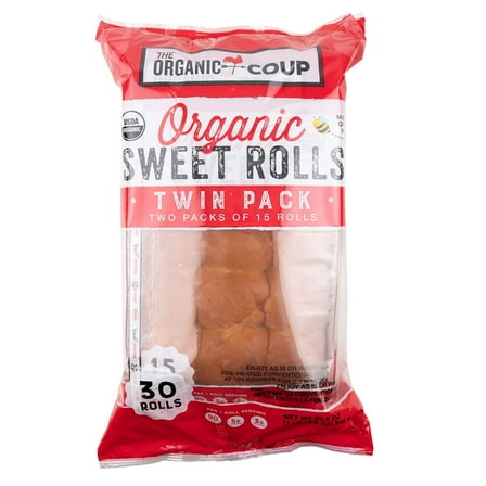 The Organic Coup Organic Sweet Rolls, 30 Rolls (29.6 Ounce)