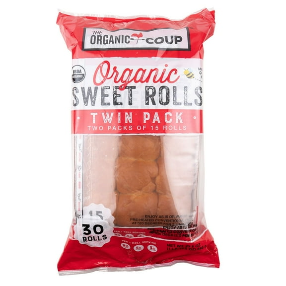 The Organic Coup Organic Sweet Rolls, 30 Rolls (29.6 Ounce)
