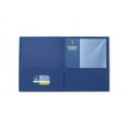 thumbnail image 3 of Business Source 2-Pocket Folders 125 Sht Cap Letter 12"x9" 25/BX D.BLUE 78492, 3 of 13