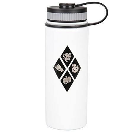 

Harry Potter Stainless Steel Water Bottle Thermos - Hogwarts House Crest Design - Double Wall Insulated for Hot and Cold Beverages - 550ml