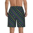 thumbnail image 3 of Kdxio Mardi Gras Strings of Beads Pattern Mens Casual Shorts - Drawstring Summer Beach Sports Shorts for Men, 3 of 9