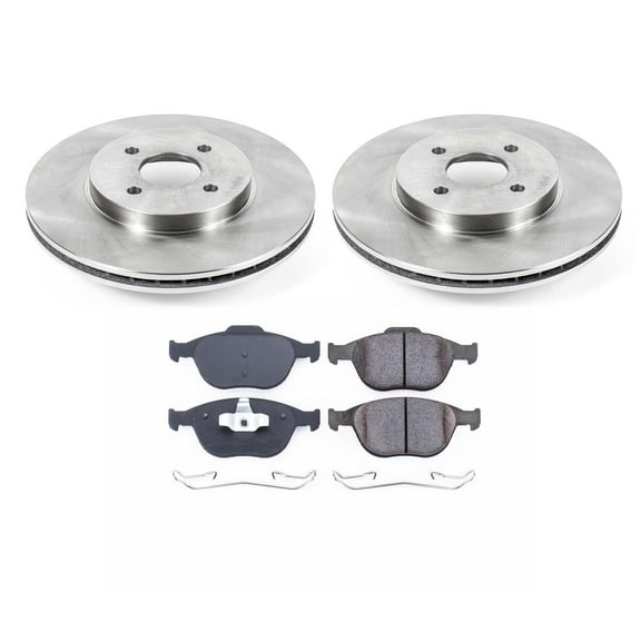 Ultimate Brakes Front Semi-Metallic Brake Pad and Rotor Kit with Hardware WM80937