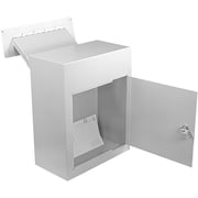 POCHAR Mail Box Slot - Secure Mail Vault for Mail, Rent, Checks, and Cash - Through the Wall Mailbox Drop Box with Large Locking Storage and Key Access (Gray)