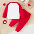 thumbnail image 5 of MUXiin Toddler Boys Girls Valentine's Day Long Sleeve Letter Pullover Tops T Shirt Pants Outfits Preppy Clothes, 5 of 6