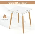 thumbnail image 3 of Gymax Square Dining Table Farmhouse Minimalist Dinner Table w/ Sturdy Metal Legs, 3 of 10