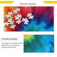 thumbnail image 2 of Dreamtimes 500 PCS Tie Dye Wooden Jigsaw Puzzles Intellectual Entertainment Educational Puzzles for Adults, Fun Challenging Brain Exercise Family Game Creative Gift for Friends Parents Grandparents, 2 of 7