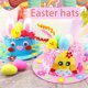 thumbnail image 1 of Children DIY Easter Non Woven Fabric Hat Kit Bunny Egg Material Kit Handmade, 1 of 3