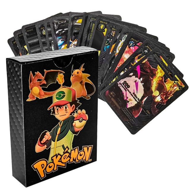 55/110 Uds Pokemon Tarjeta de papel de aluminio dorado colorido juego de tarjetas de Pokemon raras regalos de juguetes para niños
