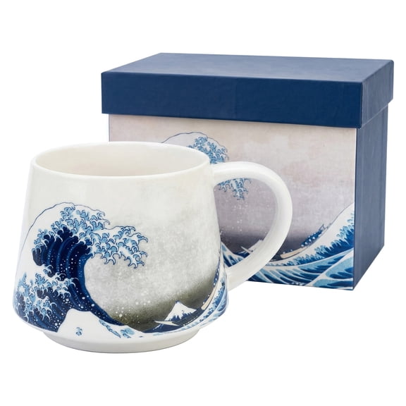 Ceramic Coffee Mug Porcelain Latte Coffee Cup 12oz. Wave