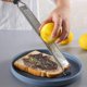 thumbnail image 4 of 26-27 Lemon Zester & Cheese Grater, Professional Zesting tool for Parmesan, Citrus, Ginger, 4 of 5