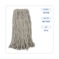 thumbnail image 2 of Premium Cut-End Wet Mop Heads, Cotton, 20oz, White, 12/carton | Bundle of 5, 2 of 9