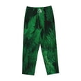 thumbnail image 6 of Uemuo Green Leave Fern Pattern Women's Wide Leg Palazzo Lounge Pants with Pockets Light Weight Loose Comfy Casual Pajama Pants-Small, 6 of 9