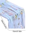 thumbnail image 2 of Fresh 3D Embroidery Floral Sheer Table Runner Polyester Lightweight Draping Table Flag Home Wedding Party Soft Furnishing, 2 of 6