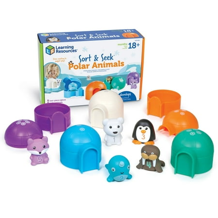 Learning Resources Sort and Seek Polar Animals Toddler Learning Toys for Boys and Girls Sorting Toys for Kids Ages 18+ months