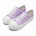 thumbnail image 2 of Womens Mens Low Top Canvas Sneakers Lace Up Platform Casual Shoes Classic Comfortable Fashion Running Walking Casual Shoes, 2 of 6