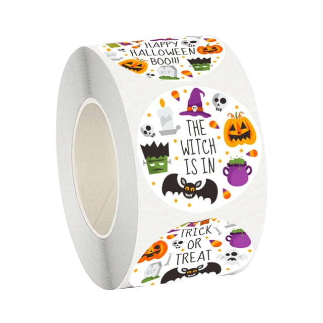 Etiquetas de álbum de recortes Sellos de sobres de bricolaje Cajas de temáticas de Halloween Calcomanías para Gloria Sellos de pegatinas de Halloween