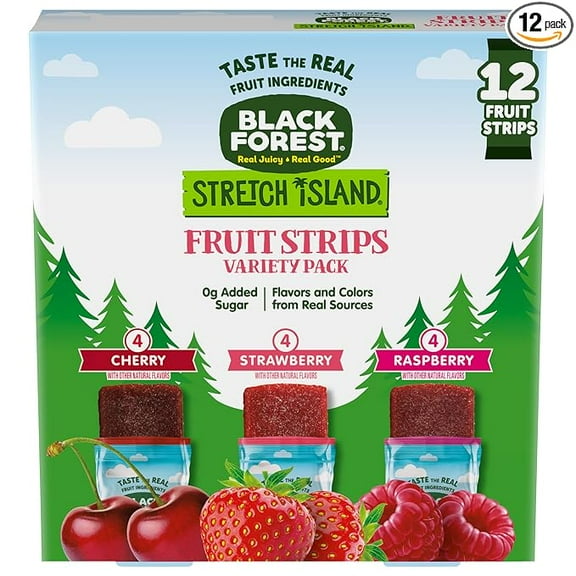 Black Forest Stretch Island Fruit Strips Variety Pack, 12 Count