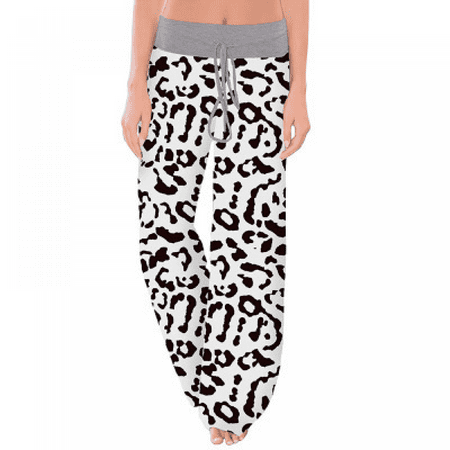 

Xerarch New Leopard Print Comfortable Casual New Leopard Print Comfortable Casual Elastic Drawstring Pajamas Wide Leg Pants Women s Wear