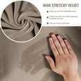 thumbnail image 5 of Stretch Velvet Plush Sofa Covers Couch Armhair Slipcover Protector with Cushion Covers, Taupe, For 3-Seater Sofa, 5 of 11