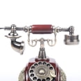 thumbnail image 2 of Flkoendmall Antique Telephone Retro Style Landline Telephone Home Phone With Round Dial, 2 of 8