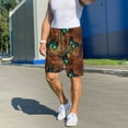 thumbnail image 6 of Balery Vintage Butterfly Green Men's Cotton Knit Pajama Shorts Waistband & Pockets,Short Pajama Pants-XX-Large, 6 of 8