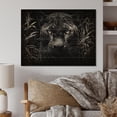 thumbnail image 2 of Designart "Black White Panther Nocturnal Scratchboard" Animals Print on Natural Pine Wood, 2 of 5