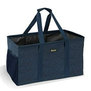 BALEINE Extra Large Utility Tote Bag for Pool Beach Laundry Storage, Dark Blue