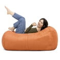 thumbnail image 1 of Jaxx Sofa Saxx Fauteuil Poire de 4 Pieds avec Housse en Microsuède, Mandarine, 1 of 6