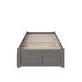 thumbnail image 6 of AFI Concord Twin Solid Wood Platform Bed with Footboard & Twin Trundle, Grey, 6 of 7