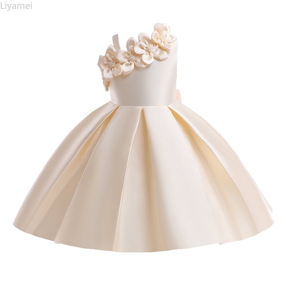 Liyamei One-Shoulder Flower Girl Dress Wedding Dresses Ball Gown Dresses 4-5 Years