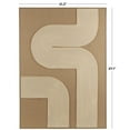 thumbnail image 4 of 41" x 57" Textured Abstract Framed Wall Art with Tan Ribbed Curve Shapes, by DecMode, 4 of 15