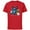 Red, variant on Disney Lilo & Stitch Techno Interplanetary Stitch - Short Sleeve Cotton T-Shirt for Adults - Customized-Red