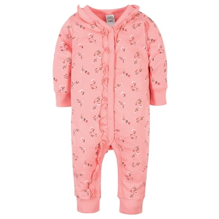 Modern Moments by Gerber Organic Baby Girls' Floral Coverall
