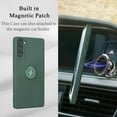 thumbnail image 3 of Case for Samsung Galaxy S22 5G, Slim Liquid Silicone Phone Case with 360 Rotatable Ring Holder Kickstand wtih Magnetic Car Mount Gel Rubber Shockproof TPU Bumper Case Cover - Dark Green, 3 of 16