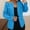 Dark blue, variant on Women's Blazers Suit Jackets Open Front Cardigan Autumn and Winter Long Sleeved Button Solid Color Cardigan Small Suit Jacket Work Business Suit Jacket Work Blazer Trendy Coat Mint Green M