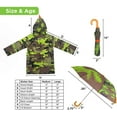 thumbnail image 3 of Rising Star Kids Jackets and Rain Coat Set for Boys, 7-9 Years - Boys Raincoat with Hood, Matching Kids Umbrella, Boys Rain Jacket in Dino/Camo Design, 3 of 6