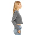 thumbnail image 3 of Bella Plus Canvas B53205074 Womens Cropped Crew Fleece, Deep Heather - Medium, 3 of 3