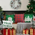 thumbnail image 6 of Red Christmas Pillow Covers 18x18 Set of 4 for Christmas Decorations Merry Christmas Tree Believe Snowflake Winter Holiday Decor Throw Cushion Case for Home Couch, 6 of 6